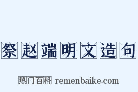 祭赵端明文造句是什么意思的图片